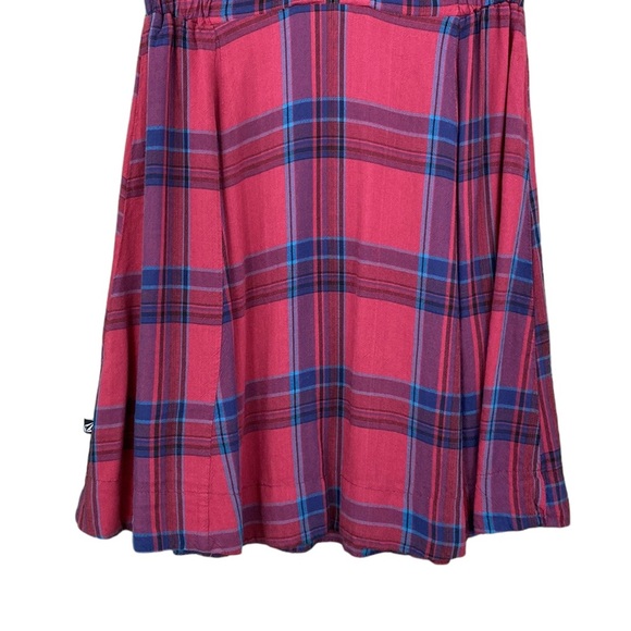 Volcom Red Plaid Short Sleeve Mini Skater Dress - Picture 10 of 14